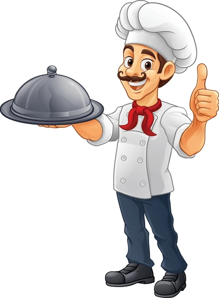 chef baker cartoon cook giving 600nw 2595108147